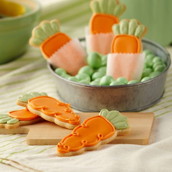 Galletas en forma de zanahoria Wilton
